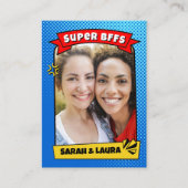 Aangepaste Beste Vrienden Kaart BFF Comic Trading Contactkaartje (Voorkant)