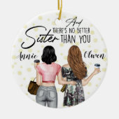 Aangepaste beste vrienden keramisch ornament (Voorkant)