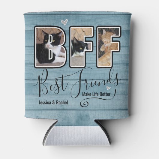 Aangepaste beste vrienden maken het leven beter Fo Blikjeskoeler (Voorkant)