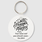 Aangepaste Beste Vrienden Sleutelhanger – Meisjes  (Achterkant)