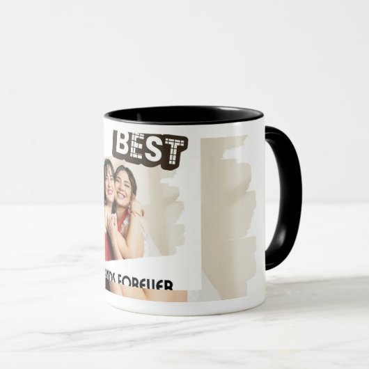 Aangepaste Beste Vrienden Voor Altijd Foto Mok - P (Voorkant rechts)