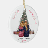 Aangepaste beste vrienden vriendschap keramisch ornament (Rechts)