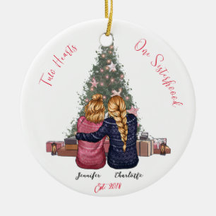 Aangepaste beste vrienden vriendschap keramisch ornament