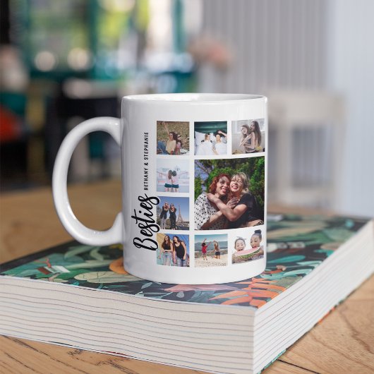 Aangepaste beste vriendinnen foto collage koffiemok