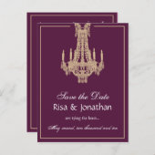 Aangepaste bestelling - De datum opslaan Aankondigingskaart (Voorkant / Achterkant)