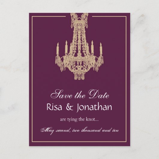 Aangepaste bestelling - De datum opslaan Aankondigingskaart (Voorkant)