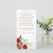 Aangepaste bestelling en bedankkaart (Staand voorkant)