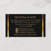 Aangepaste bestelling - Gold Confetti en hot-roze  Visitekaartje (Achterkant)