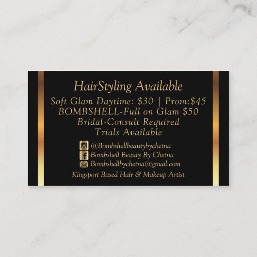 Aangepaste bestelling - Gold Confetti en hot-roze  Visitekaartje (Achterkant)