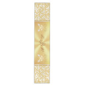 Aangepaste bestelling Gold en White Wedding Table  Medium Tafelloper (Voorkant)