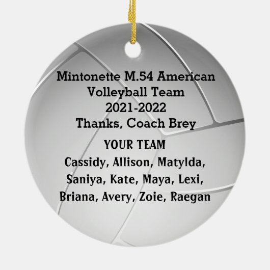 Aangepaste bestelling Gold Glitter, wit en blauw V Keramisch Ornament (Achterkant)