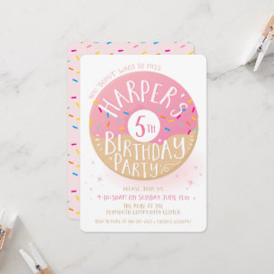Aangepaste bestelling Harper's 5e verjaardag leuke Kaart