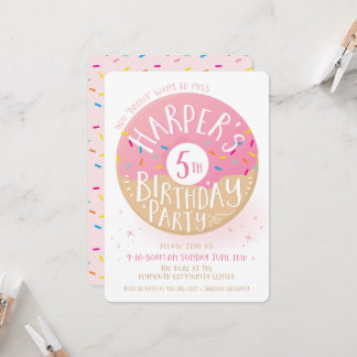 Aangepaste bestelling Harper's 5e verjaardag leuke Kaart