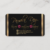 Aangepaste bestelling - Hot Pink Glitter en Gold 2 Visitekaartje (Achterkant)