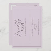 Aangepaste bestelling Imani & Dakota RSVP uitnodig Kaart (Voorkant / Achterkant)