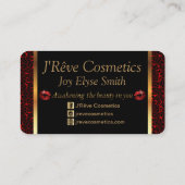 Aangepaste bestelling maakt artiest met luipaard e visitekaartje (Achterkant)