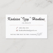 Aangepaste bestelling | Niet bewerkbare Zazzle-Sja Visitekaartje (Achterkant)