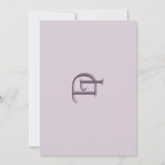 Aangepaste bestelling RSVP Imani & Dakota Kaart (Achterkant)