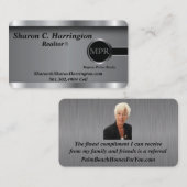 Aangepaste bestelling - Uitvoerend zwart staalmono Visitekaartje (Voorkant / Achterkant)