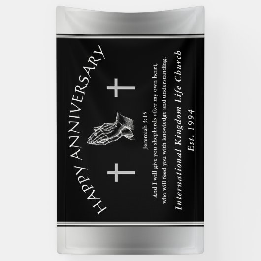 Aangepaste bestelling uw Jubileum-banner voor kerk Spandoek (Verticaal)