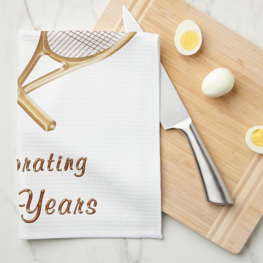 Aangepaste bestelling uw persoonlijke tennisteamca theedoek (Quarter Fold)