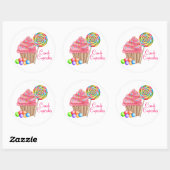 Aangepaste bestelling voor Candace- Candi Cupcakes Ronde Sticker (Vel)