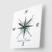 Aangepaste bestelling voor klant Wind Roos ontwerp Vierkante Klok (Hoek)