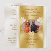 Aangepaste bestelling voor Mosley Wedding Gold en  Kaart (Voorkant / Achterkant)