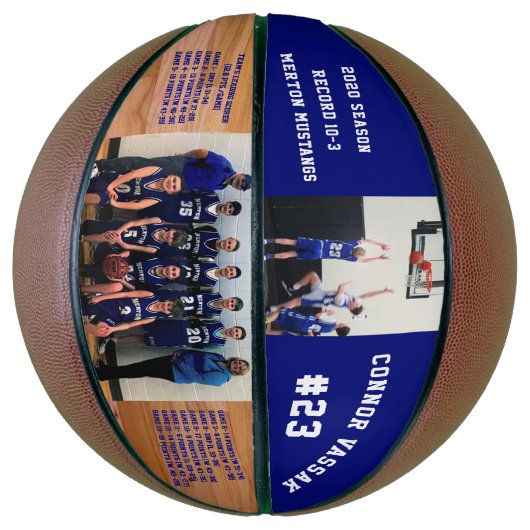 Aangepaste bestelspeler, coach Aangepaste foto Bas Basketbal (Verticaal)