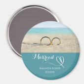 Aangepaste Bestemming Strand Huwelijk Magneet (Voorkant / Achterkant)