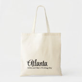Aangepaste Bestemming Trouw Welkom in Atlanta Tote Bag (Voorkant)