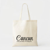 Aangepaste Bestemming Trouw Welkom in Cancun Gast Tote Bag (Voorkant)
