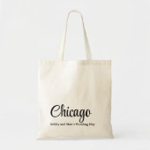 Aangepaste Bestemming Trouw Welkom in Chicago Tote Bag (Voorkant)