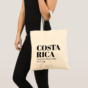 Aangepaste Bestemming Trouw Welkom in Costa Rica Tote Bag