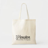 Aangepaste Bestemming Trouw Welkom in Houston Tote Bag (Voorkant)