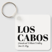 Aangepaste Bestemming Trouw Welkom in Los Cabos Sleutelhanger (Voorkant)
