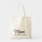 Aangepaste Bestemming Trouw Welkom in Miami Tote Bag (Voorkant)