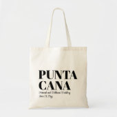 Aangepaste Bestemming Trouw Welkom in Punta Cana Tote Bag (Voorkant)