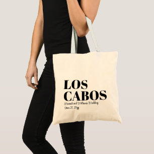 Aangepaste Bestemming Trouwdag Welkom in Los Cabos Tote Bag