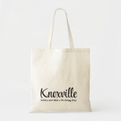 Aangepaste Bestemming Trouwfeest Welkom in Knoxvil Tote Bag (Voorkant)