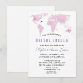 Aangepaste Bestemming Wereldkaart Bruidsmeisjesfee Kaart (Voorkant / Achterkant)