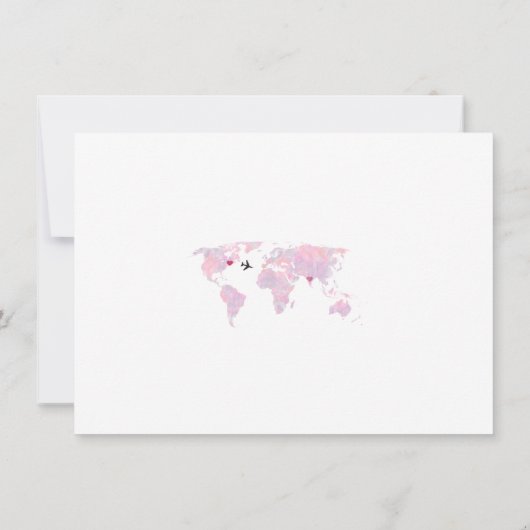 Aangepaste Bestemming Wereldkaart Trouw Save the D Kaart (Achterkant)