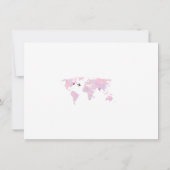 Aangepaste Bestemming Wereldkaart Trouwkaart Save  Kaart (Achterkant)