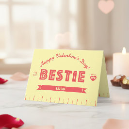 Aangepaste BESTIE Retro Boter Stok Valentijnsdag Kaart