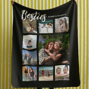 Aangepaste Besties Fotocollage Fleece Deken