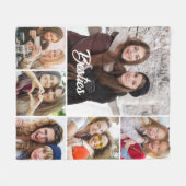 Aangepaste "Besties" Fotocollage  Fleece Deken (Voorkant (Horizontaal))
