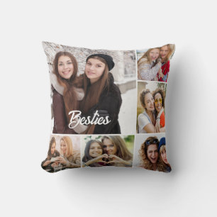 Aangepaste "Besties" Fotocollage Kussen