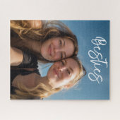 Aangepaste Besties-fotosjabloon Legpuzzel (Horizontaal)