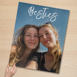 Aangepaste Besties-fotosjabloon Legpuzzel