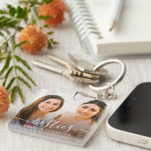 Aangepaste Besties Namen Foto Sleutelhanger (Voorkant Rechts)